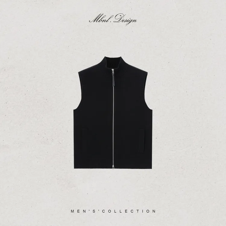 MBNL-F「L.E Vest」秦磊男装美丽诺羊毛定织一体织云马甲LL-WMJ6028