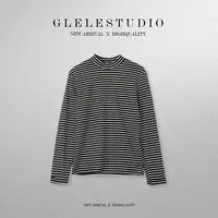 Glele私服「条纹暖绒衣」亲肤柔弹复古条纹暖绒衣
