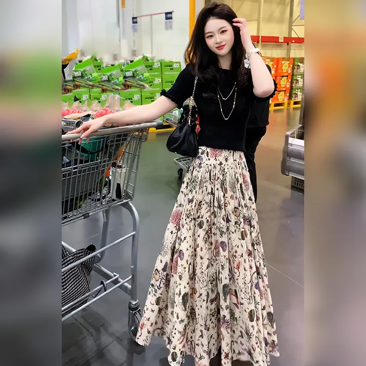 【听雨声】夏季新款时尚轻奢气质百搭半身裙AA5KBQ0126