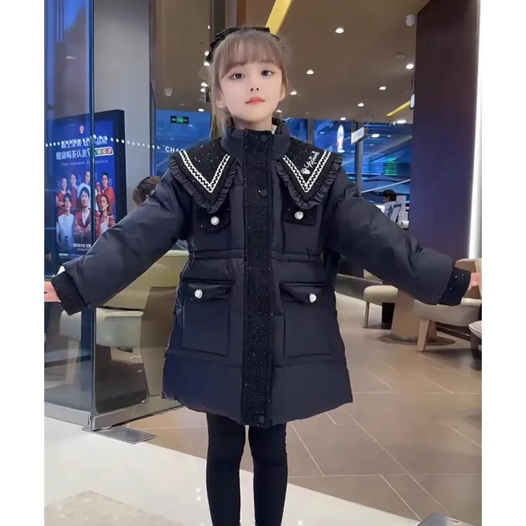 女童棉服冬装2025新款儿童小香风洋气棉衣外套女大童冬季棉袄上衣