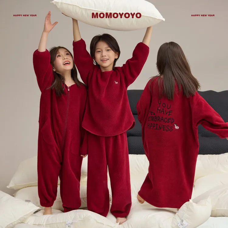 新年款【绒绒暖意】双面果粒绒保暖居家服套装 9309D/9310D/9311D