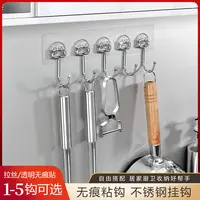 挂钩强力粘胶墙壁贴墙上承重透明无痕挂勾贴钩免打孔钩子粘贴粘钩