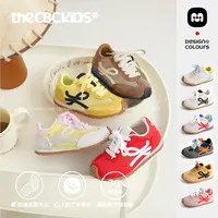 『罗系复古』单网儿童休闲运动鞋秋季橡胶底魔术贴男女 250030