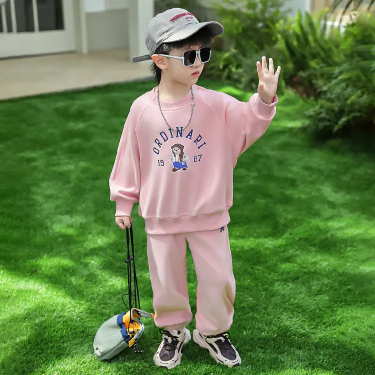 男童套装2025新款儿童春秋款运动服中小童男孩秋季韩版卫衣两件套