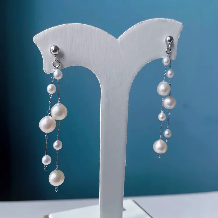 合金耳饰 满天星流苏耳饰