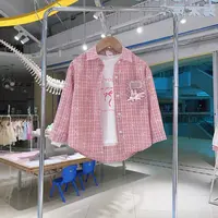 MOMOCO/玛米玛卡秋季女童洋气格子满印蝴蝶结衬衫77730234001