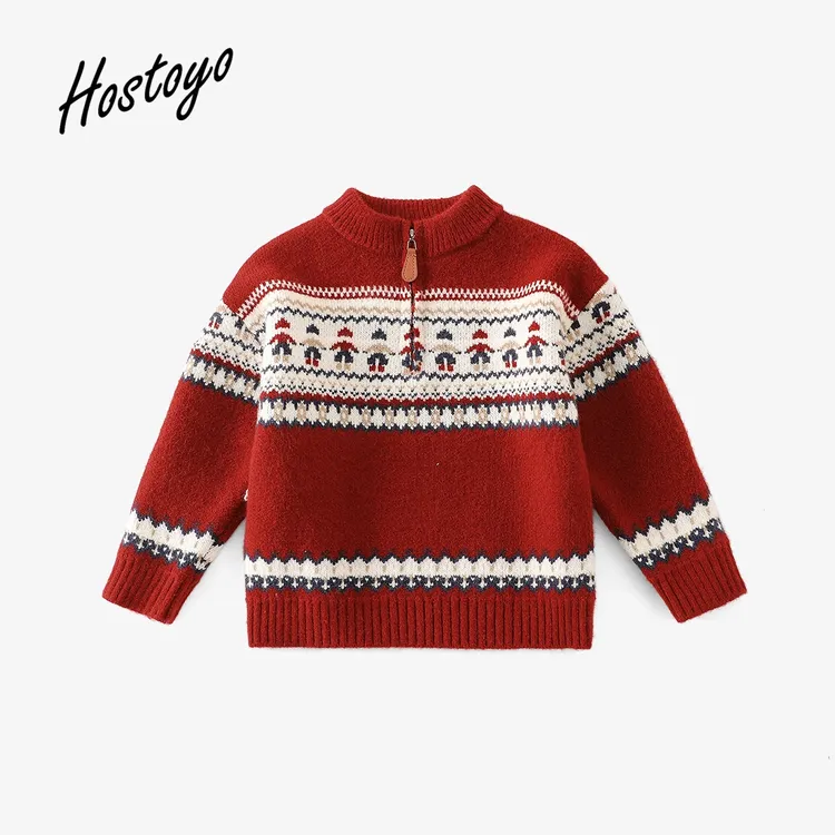 【加厚】2026马年新款男童冬款保暖潮流polo秋冬毛衣17430230032