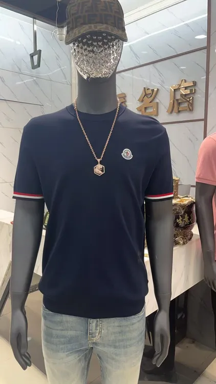 韩派2025男士欧货高端圆领T恤经典条纹上衣