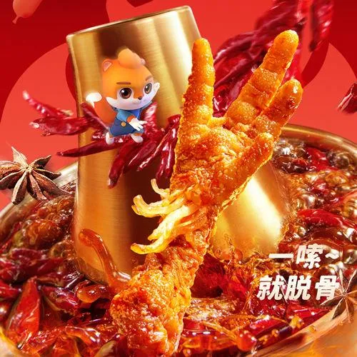 三只松鼠_虎皮凤爪袋香辣鸡爪即食宿舍休闲小零食推荐