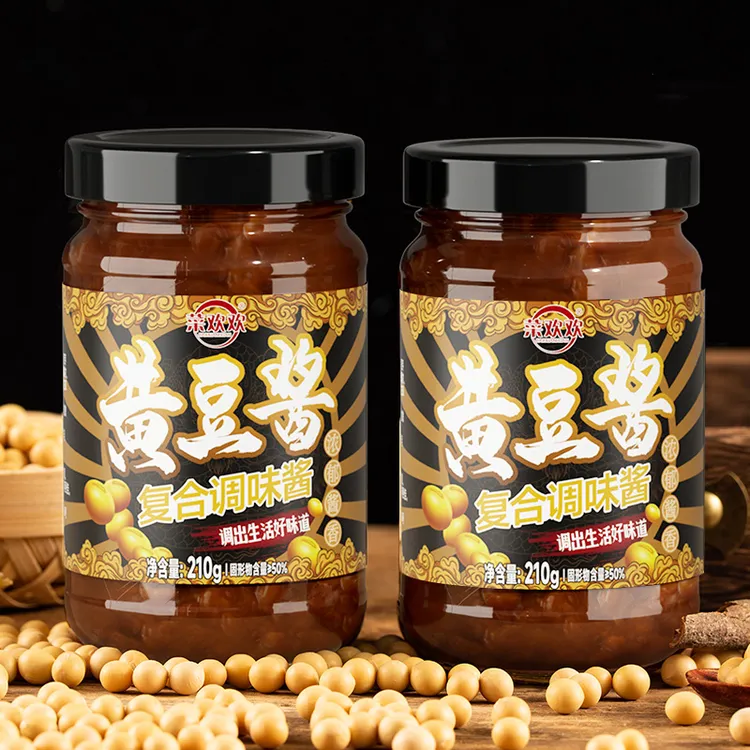 菜欢欢黄豆酱210g瓶装蘸酱料东北大酱拌饭拌面酱炒菜