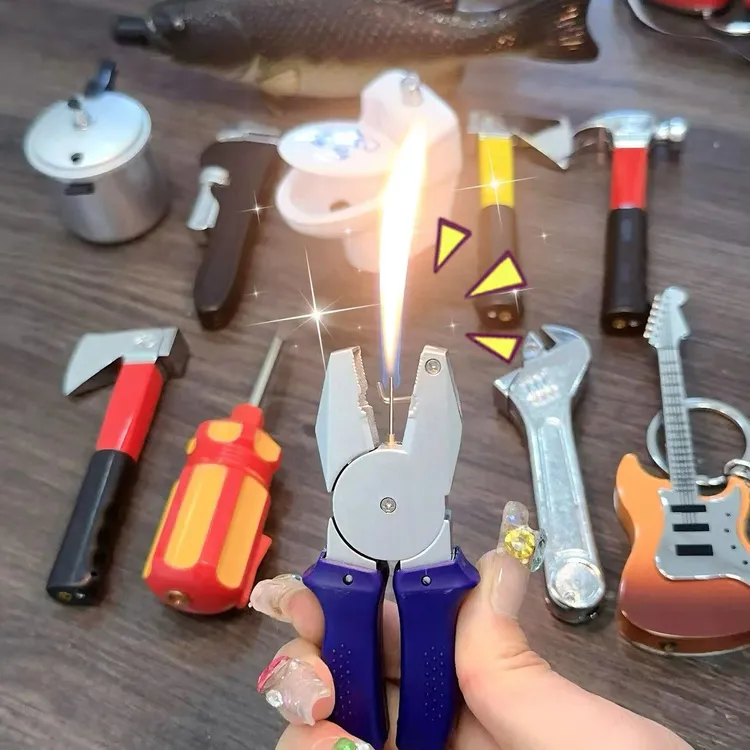 （奇奇怪怪打火机合集）扳手斧头高压锅老虎钳烧水壶千斤顶灭火器