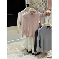 253-蜜桃汁童装2025年秋季新款韩版木耳边打底衫-5854多色