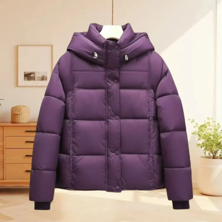 超软云朵泡芙女短款棉衣韩版小个子显瘦龟背连帽面包服棉服外套女