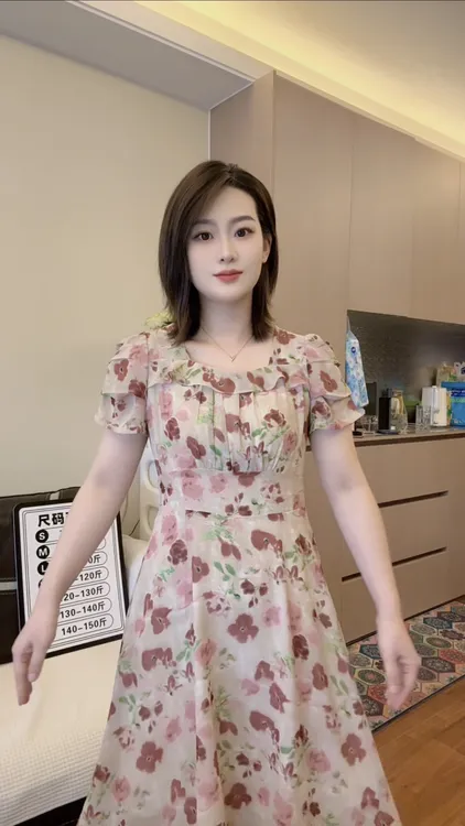 换季清仓【 南国花香】度假风气质法式方领收腰显瘦夏季连衣裙