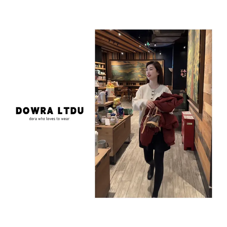 朵拉【星光软梦】2025年冬季新款圆领纯色长袖百搭毛衣女41-59213