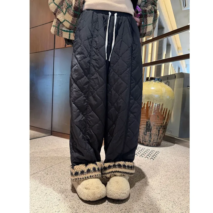 【陶格】费尔岛休闲菱格加棉百搭休闲裤TG25D4K4344