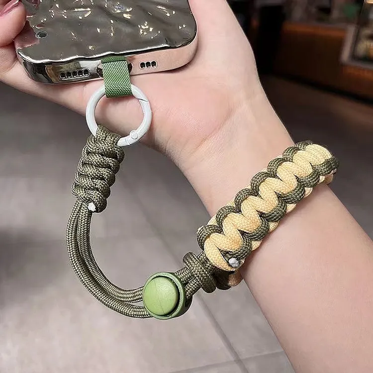 手机挂绳可调节款短绳手工编织手机防盗防摔丢耐用手机壳通用吊绳