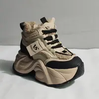 增高9cm老爹鞋女冬季加绒2025新款保暖大棉厚底小个子女鞋子