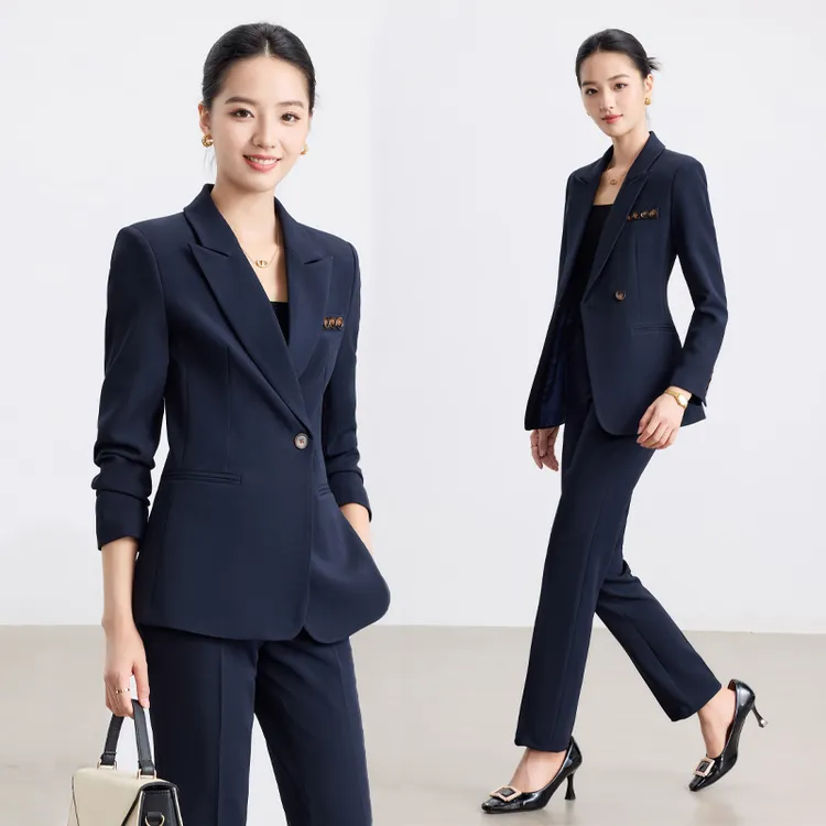 职业西装套装女春秋新款高级感修身面试正装商务西服经理工作服ol
