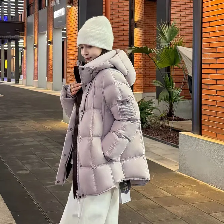 棉服服女连帽2025新款欧货时尚加厚宽松棉服冬季加厚连帽外套