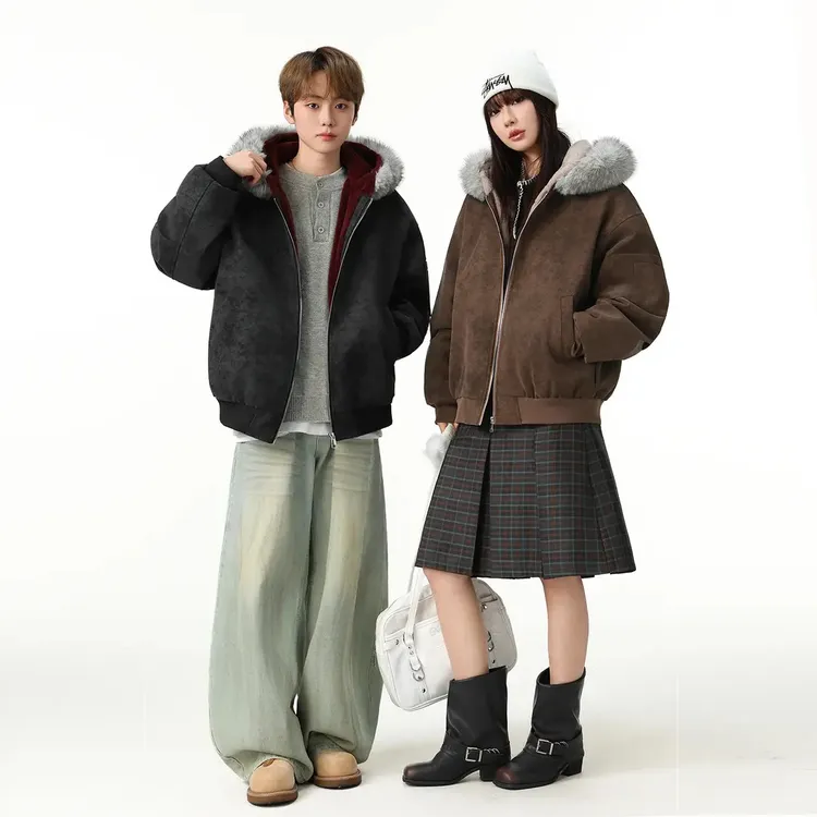 【明星同款】MANRE SHOW 座山雕可拆卸仿兔绒加厚冬款外套