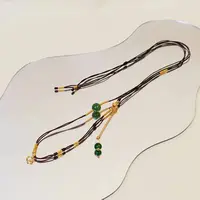 碧玉手工万能绳项链 