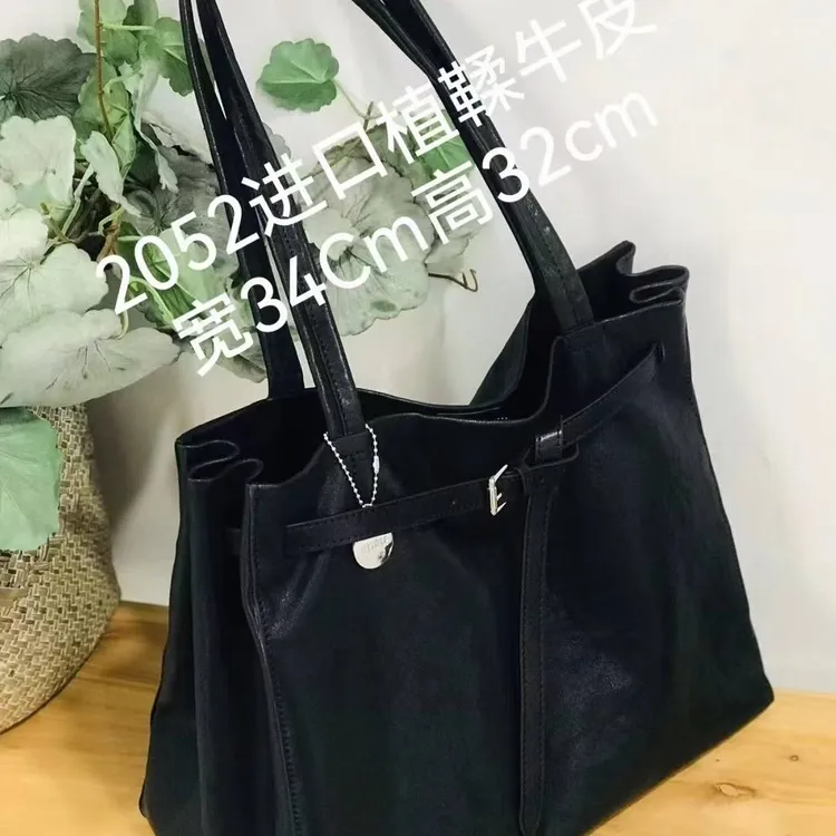 高阶智性极简托特包，头层水晶植鞣牛皮，单肩大包简约新款百搭包包