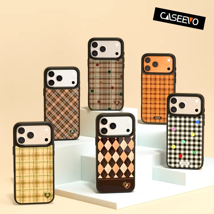 CaseEvo格子纹磁吸一体壳潮牌手机壳适用iPhone17/16/华为mate70
