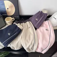 儿童新款卫裤男童韩系刺绣休闲裤女童宽松洋气运动裤宝宝洋气卫裤