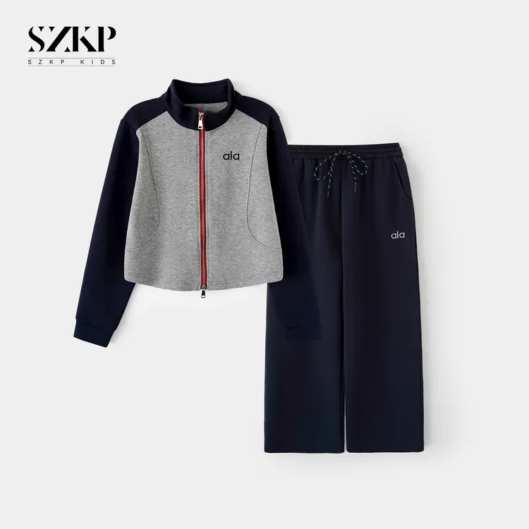 SZKP秋季新款女童装休闲两件套中大童时尚洋气儿童套装YNTQ553052