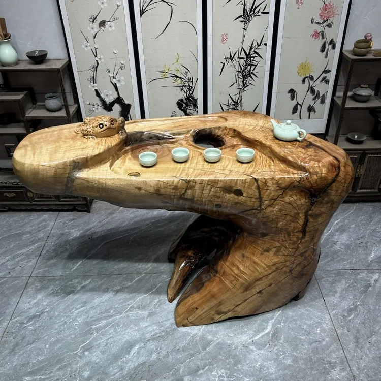 103-46-70不上楼茶桌根雕茶桌原木家用实木树根茶桌茶几
