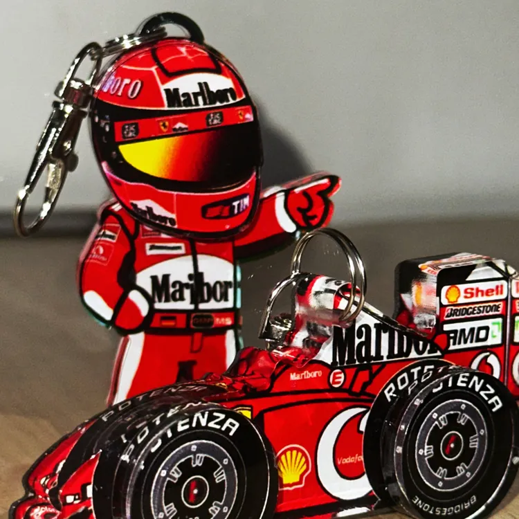 F1周边Q版赛车车王舒马赫 冰箱贴钥匙扣