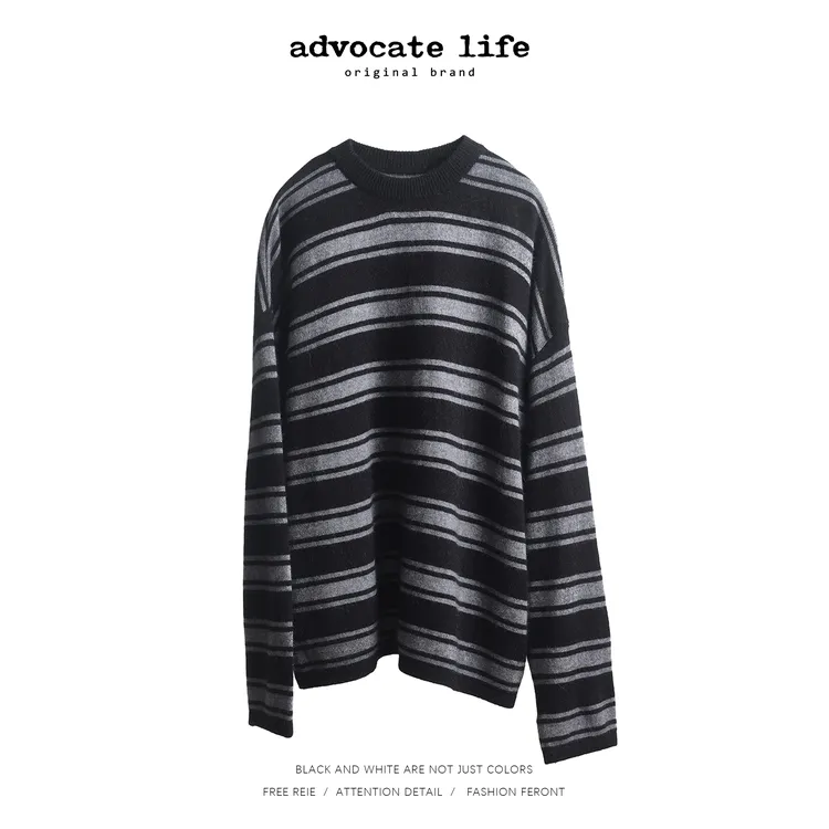 生活主张 Advocatelife新款时尚条纹小众设计秋冬毛衫JQ331462