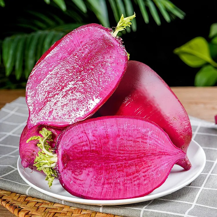 凤梨水果萝卜脆甜紫美人水果型萝卜自家沙地种植紫萝卜5斤
