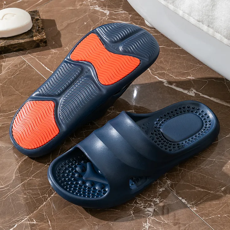 凉拖鞋夏季男士室内居家居浴室洗澡防滑防臭足疗脚底静音按摩拖鞋