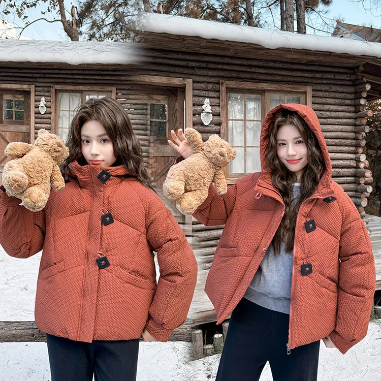 2025新款时尚冬季新款棉服女短款洋气韩版宽松加厚保暖棉衣外套