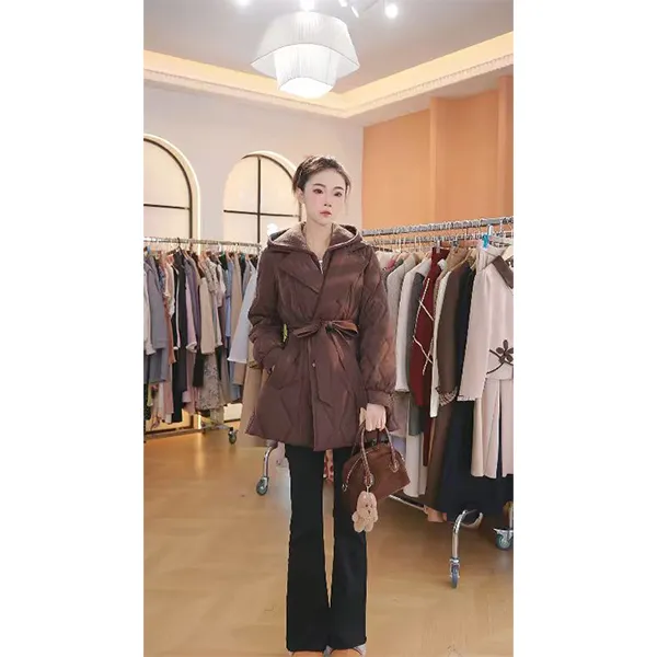 L1102 2026年冬季新款气质时尚百搭显瘦中长款外套