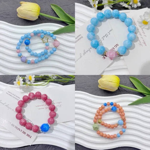 油画工艺散珠200异形女珠子手链串珠琉璃珠手工材料花配件手工DIY