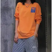 【街舞】潮牌男女休闲百搭时尚套头卫衣1371-桔色C4-7-绿色A11-7