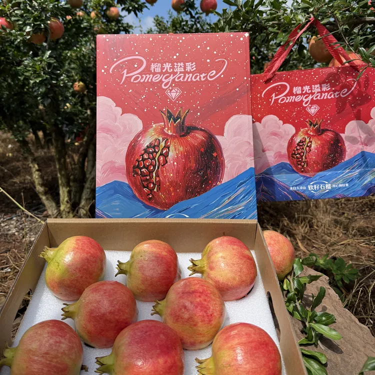【买五送一】中秋送礼四川会理突尼斯软籽石榴会理红宝石礼盒装