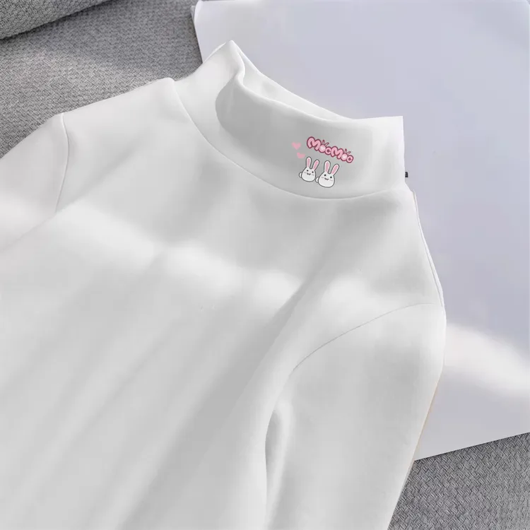 儿童加绒打底衫女童秋冬加厚德绒中大童保暖内搭洋气半高领上衣服