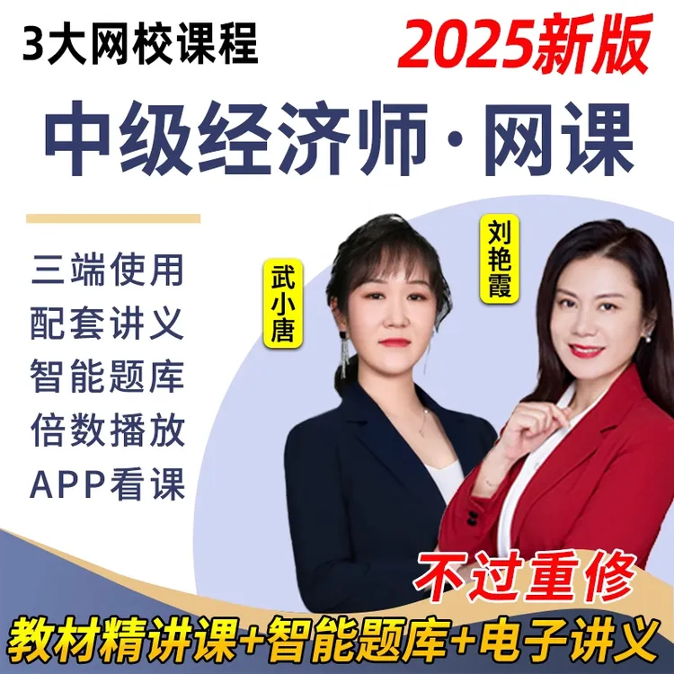 环球网校刘艳霞2025初级高级中级经济师网课视频课程基础人力工商