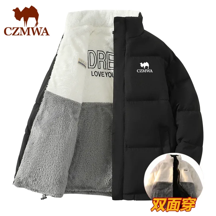 骆驼骑师双面穿棉服外套冬季男女同款2025新款潮流加厚保暖棉衣