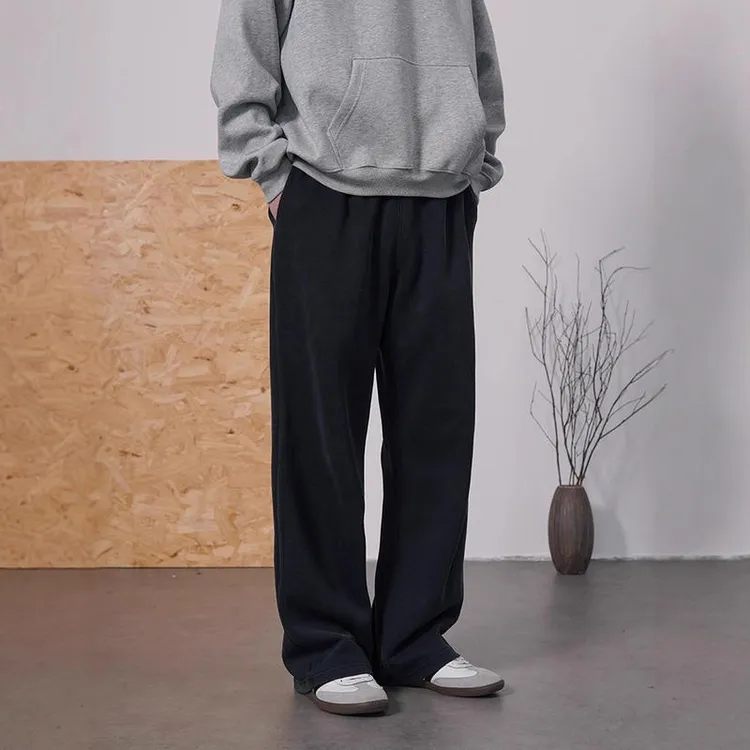 【JTFS】Luminelle秋冬水洗巴黎卫裤宽松垂感直筒裤做旧休闲裤子