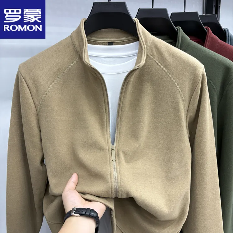 罗蒙含山羊绒时尚秋冬夹克外套户外冲锋衣内胆保暖舒适加厚外套