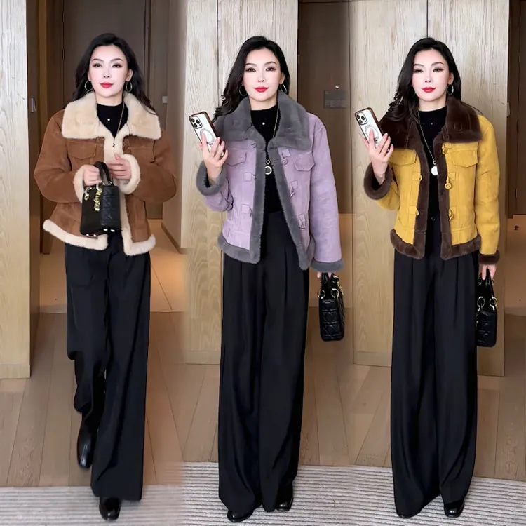 时尚短款女装外套2025新款洋气今年流行冬装爆款百搭加绒加厚上衣