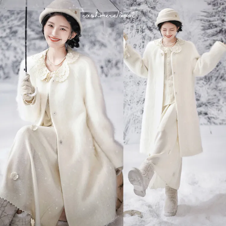【赵大喜】现货！白色岛屿-拉绒大衣 |羊绒羊毛拉绒工艺