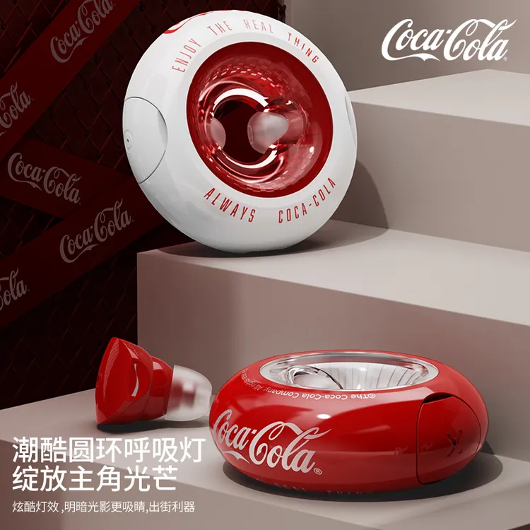 COCA COLA/可口可乐T12甜甜圈无线蓝牙耳机运动降噪礼物新款