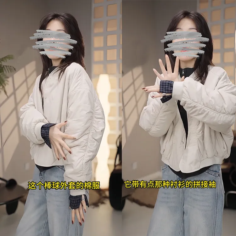 2025秋冬新款女装时尚百搭简约保暖小棉服圆领单排扣显瘦百搭外套