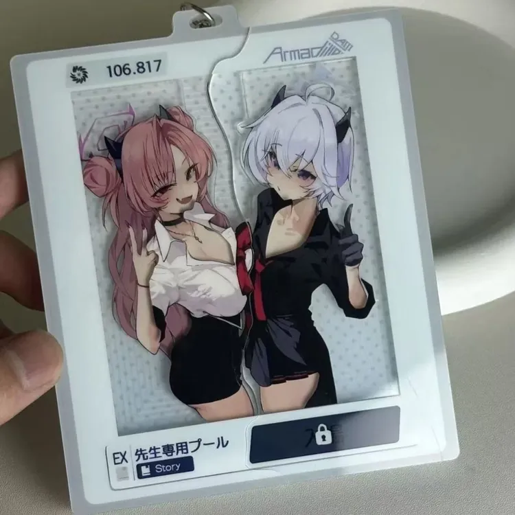 大慈c106蔚蓝档案周边绮罗罗绘里香抽拉挂件立牌背包挂饰装饰礼物